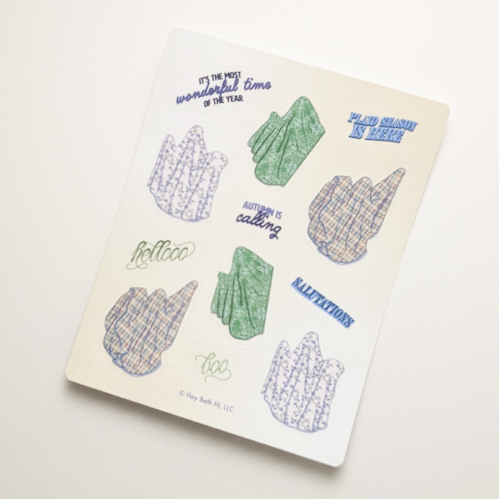 Sheet Ghost Sticker Sheet