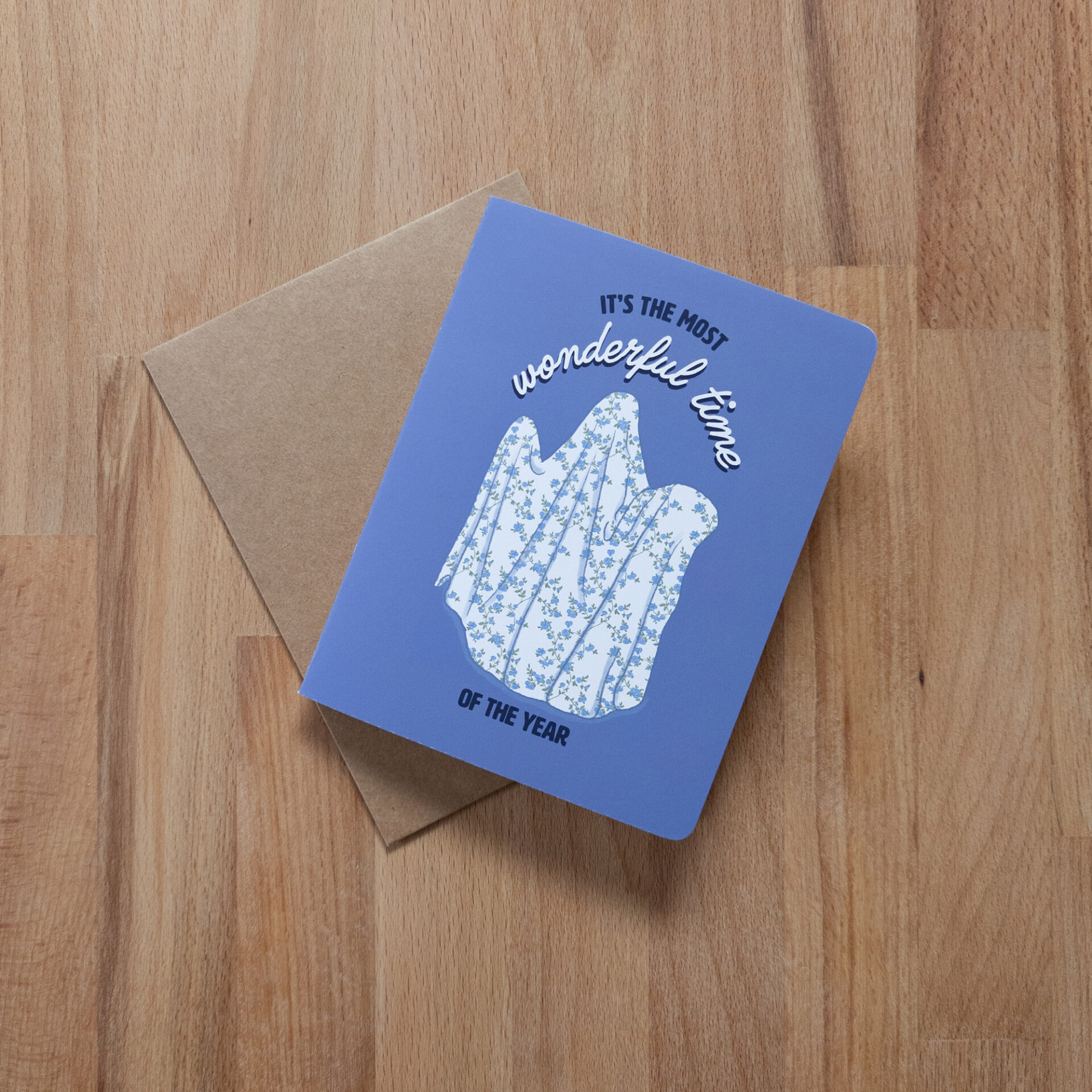Most Wonderful Time Sheet Ghost Greeting Card