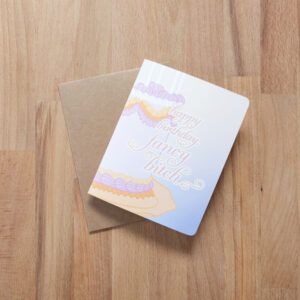Fancy B Birthday Cake Greeting Card