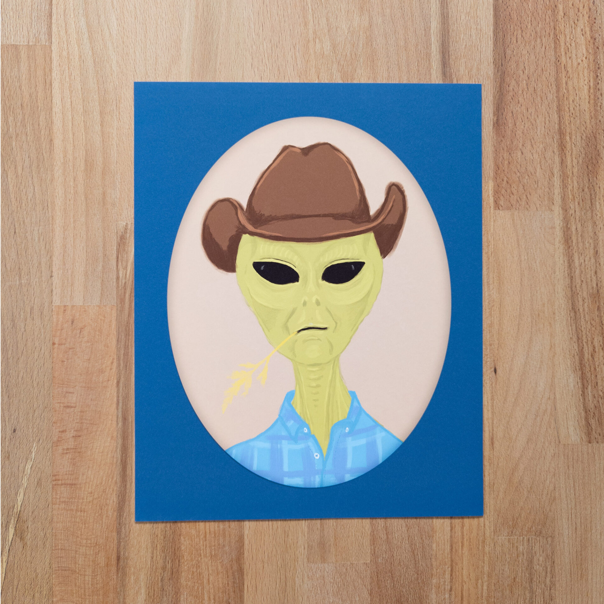 Alien Cowboy 8x10 Print