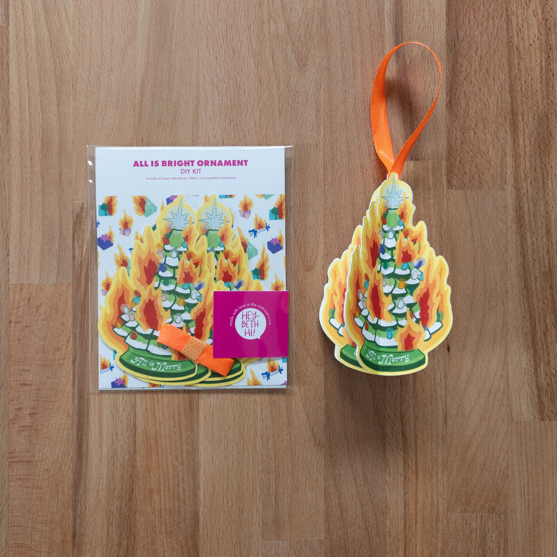 All is Merry & BRIGHT Paper Ornament - DIY Kit