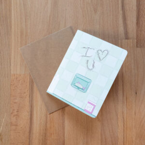 Heart U Hair in the Shower Greeting Card