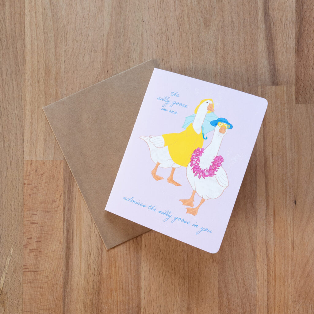 Silly Geese Greeting Card